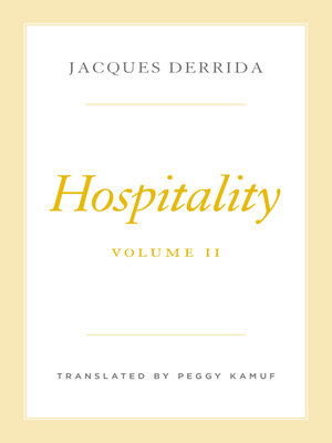 cover image of Hospitality, Volume II